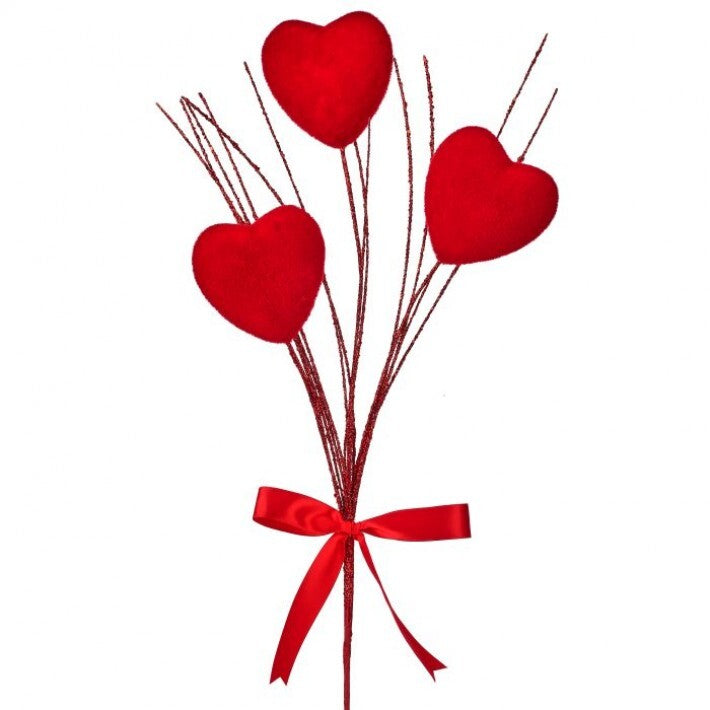 24" Red Heart Pick Set of 6