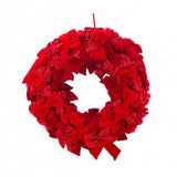 30" Red Velvet Sequin Bow Wreath
