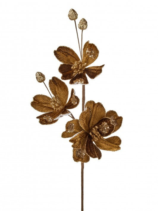 24" Velvet Magnolia Spray X3 Set Of 6