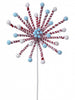 24" Frosted Peppermint Poinsettia Stem Set Of 6