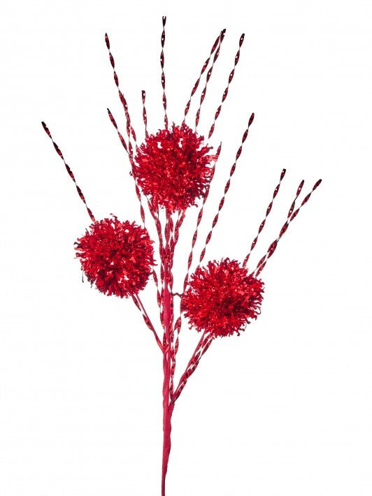 32'' Red Mylar Burst Spray X3 Set Of 12