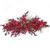 34" Frosted Swag With Red Berries & Pinecones