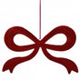 22" Red Jeweled Bow Ornament