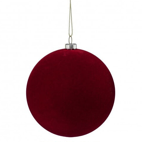 4" Velvet Ball Ornament Set Of 8