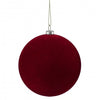 4" Velvet Ball Ornament Set Of 8