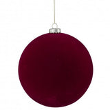 6" Velvet Ball Ornament Set Of 6