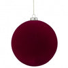 6" Velvet Ball Ornament Set Of 6
