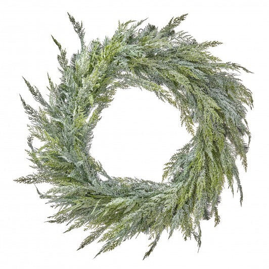 3 FT Iced Cedar Wreath