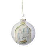 4" Holy Family 'Love' Glass Ball Ornament Set Of 6
