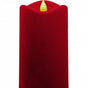 6" LED Red Velvet Pillar Candle Battery Operated