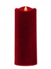 8" LED Red Velvet Pillar Candle Battery Operated