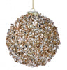 5" Gold Glitter Sequin Ball Ornament Set Of 6