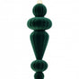 10" Green Velvet Finial Set Of 6