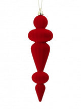 10" Red Velvet Finial Set Of 6