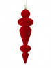10" Red Velvet Finial Set Of 6
