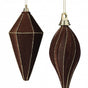 8" Brown Velvet Finial Assorted Set Of 6