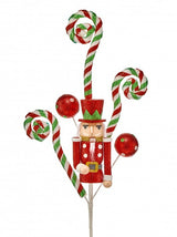 Juego de 6 varas de cascanueces de purpurina roja y verde de 2.5 FT