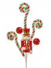 Juego de 6 varas de cascanueces de purpurina roja y verde de 2.5 FT