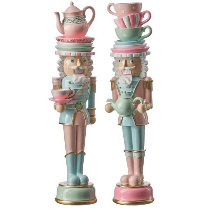16" Pink & Blue Dessert Toy Soldier Assorted Set Of 2