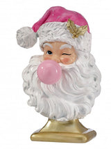 12" Pink Santa With Bubblegum On Pedestal