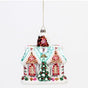 5.2" Gingerbread Cottage Glass Ornament