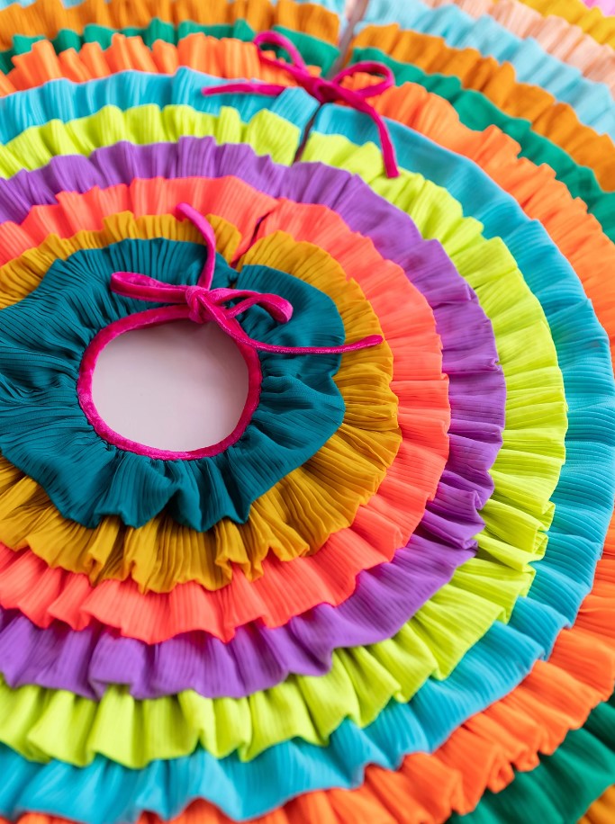 60" Color Pop Pleated Tree Skirt