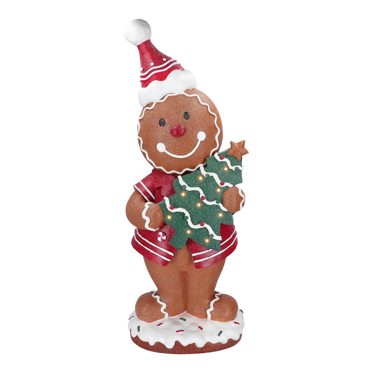 3 FT LED Gingerbread Boy With Tree Battery Operated