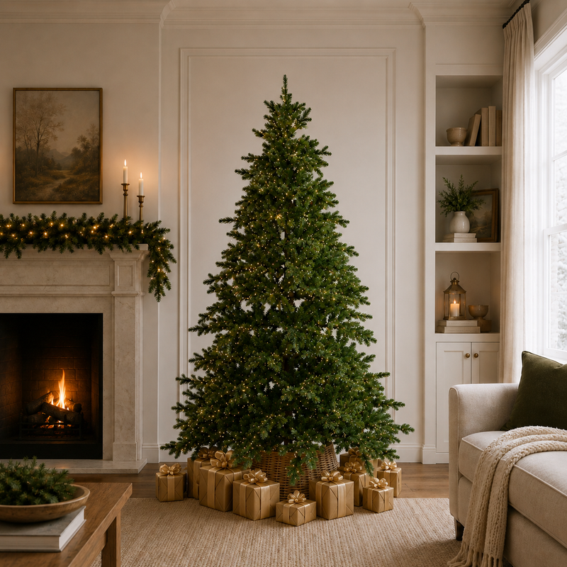 Galloway Spruce Tree Pre-Lit Warm White LED Lights With 8 Functions