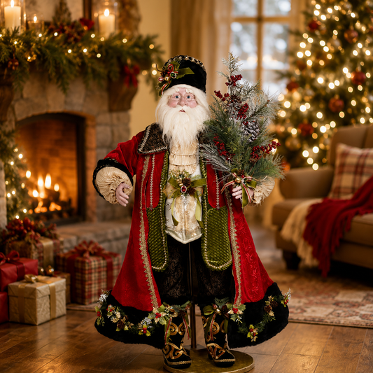 Mark Roberts Papá Noel de 48" con árbol