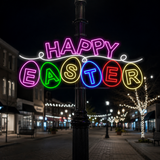 6 FT X 2 FT Happy Easter Multi LED Sign