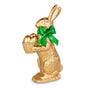 14" Gold Bunny With Egg Basket & Bow