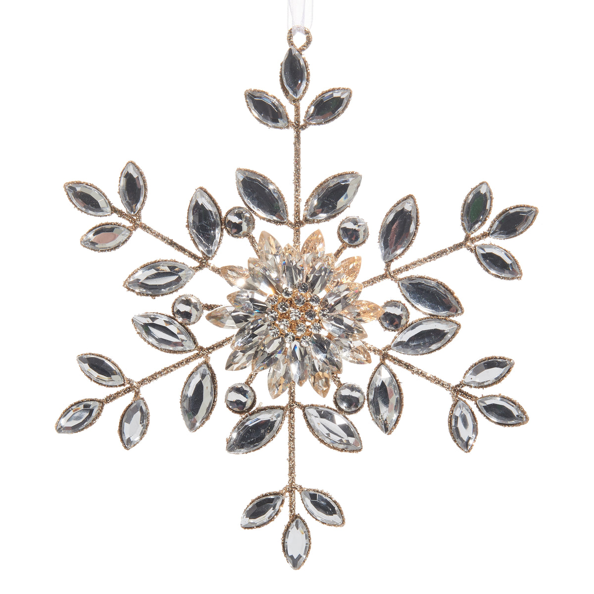Juego de 4 adornos de 6" con joyas y broches