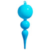 Juego de 4 adornos de remate de color azul brillante de 25 cm