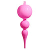 Juego de 4 adornos de remate rosa brillante de 10"