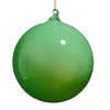 Juego de 6 esferas decorativas de vidrio opaco verde de 5"