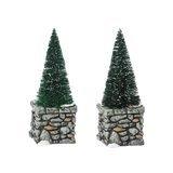 Village Accessory Limestone Topiaries Set Of 2