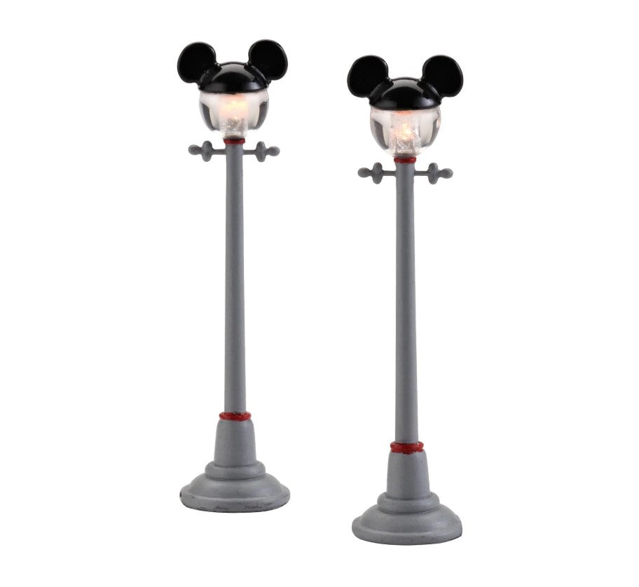 Farolas de Disney Village Mickey. Juego de 2.