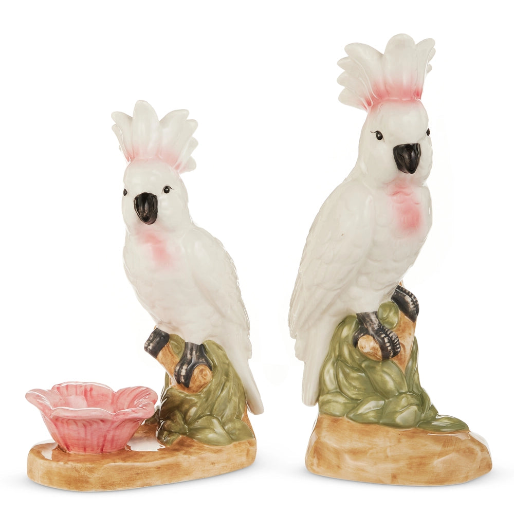11.5" Pink Cockatoo Assorted Set Of 2