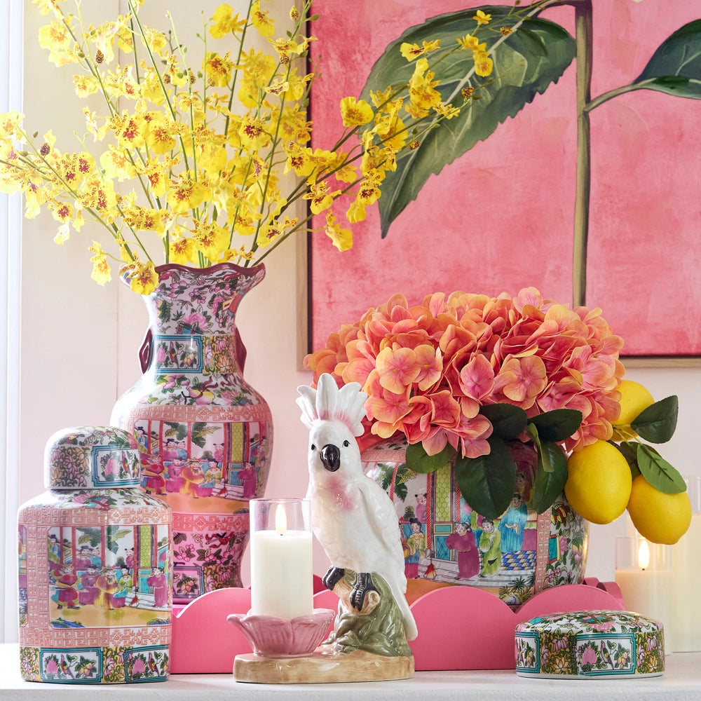 11.5" Pink Cockatoo Assorted Set Of 2