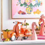 21" Orange Scooter Planter