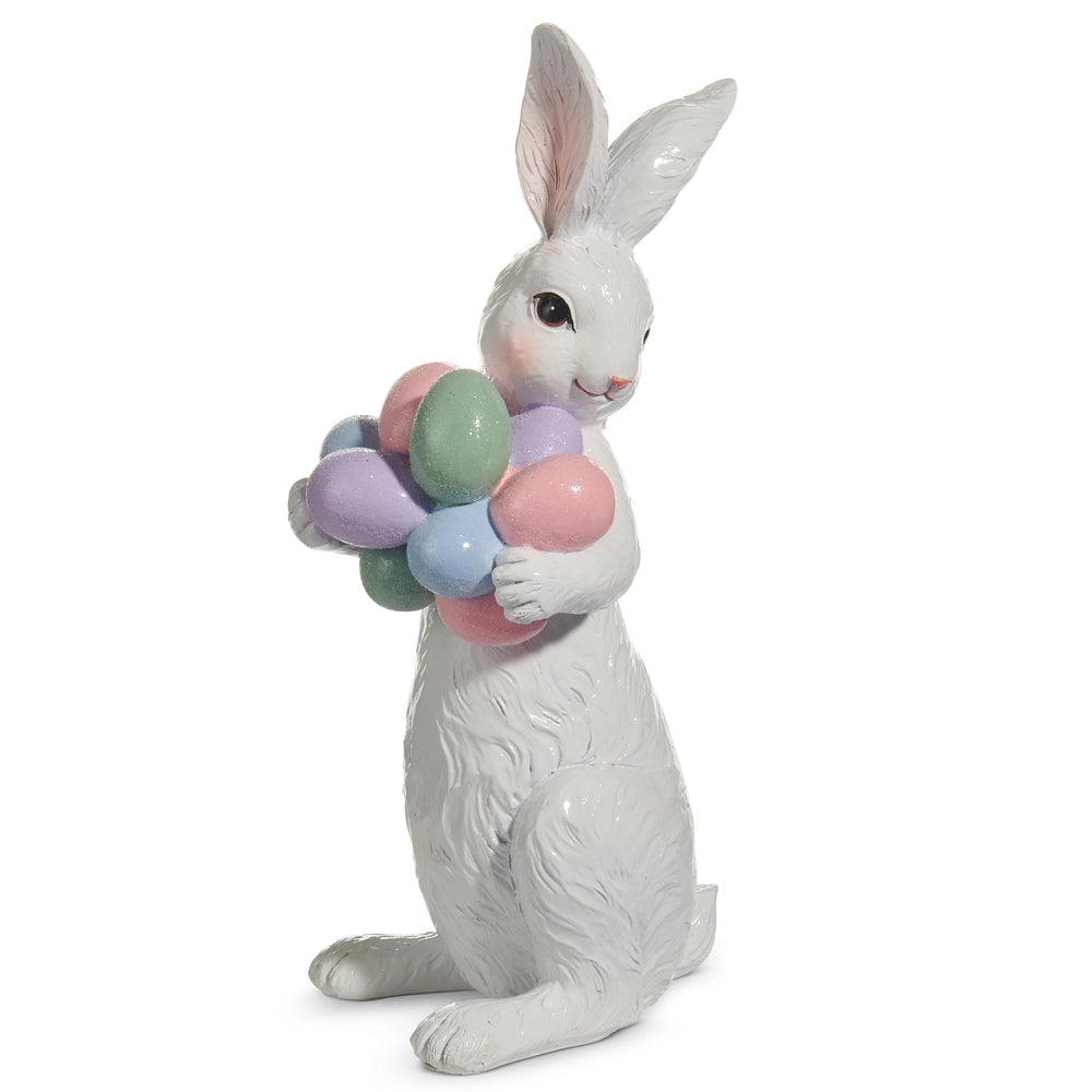 11" Bunny With Pastel Eggs