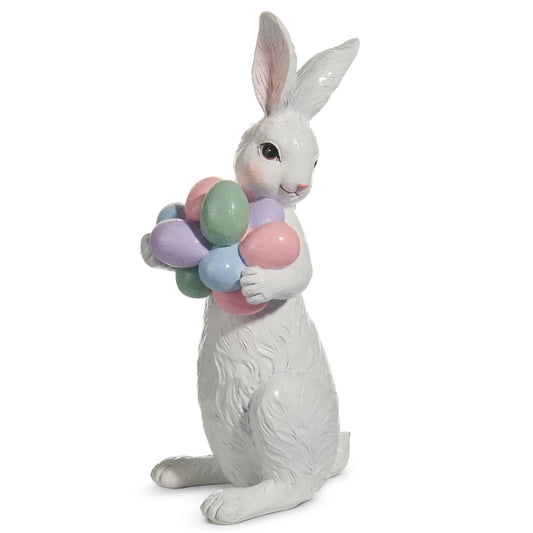 11" Bunny With Pastel Eggs