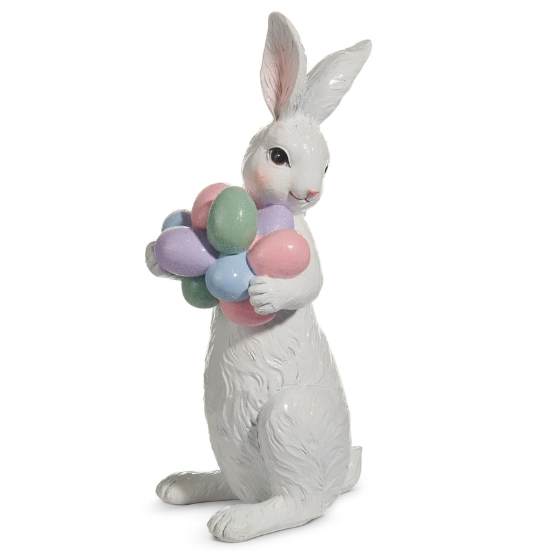 11" Bunny With Pastel Eggs