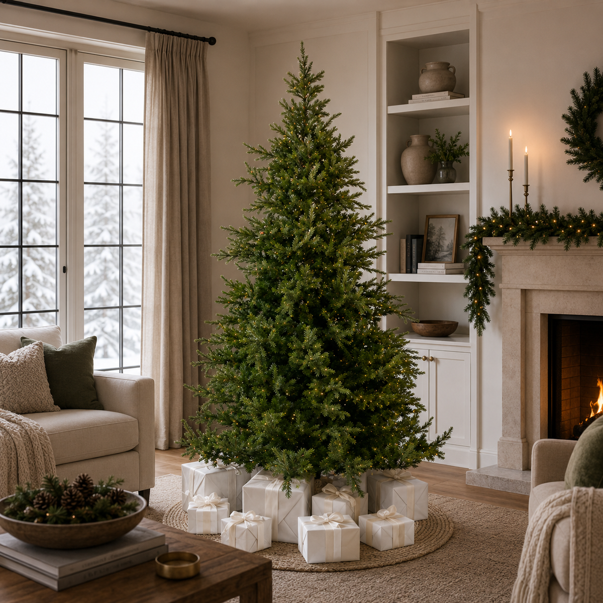 Grandis Fir Tree Pre-Lit Warm White Micro LED Lights