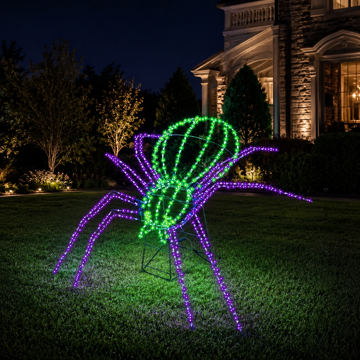 28" X 40" 380 LED Scary Spider Twinkling Effect