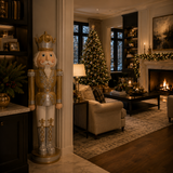 3 FT Gold & Silver King Nutcracker
