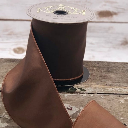4" X 25YD Brown Ribbon
