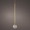 6" Micro LED Glass Ball Ornament Battery Operated Set Of 2
