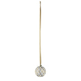 6" Micro LED Glass Ball Ornament Battery Operated Set Of 2
