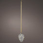 8" Micro LED Pinecone Ornament Battery Operated Set Of 2